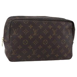 LOUIS VUITTON Monogram Trousse Toilette 28 Clutch Bag M47522 LV