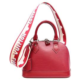 Bolsa de Ombro Louis Vuitton Epi Framboise Alma BB