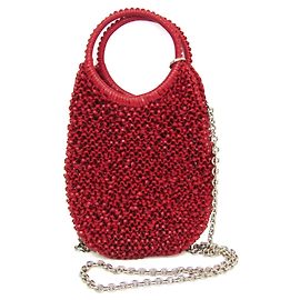 Autre Marque Bolsa de Ombro com Corrente Anteprima Round Small
