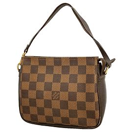 Louis Vuitton Damier Trousse Makeup Bag/Pouch N51982 Ebene