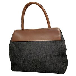 Chanel Denim Leder Tote Bag