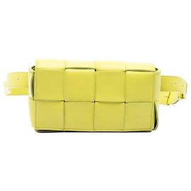Borsa Cintura Bottega Veneta Mini Nappa Intrecciato Cassette Gialla