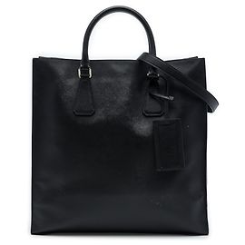 Sac Tote North South Prada en cuir Saffiano noir