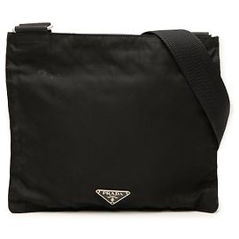 Prada Black Tessuto Zip Top Crossbody