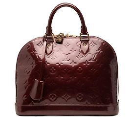 Louis Vuitton Red Monogram Vernis Alma PM