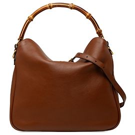 Borsa Gucci Diana in pelle di vitello marrone taglia Medium con manico in bambù