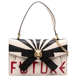 Gucci Osiride Top Handle Flap en cuero marrón