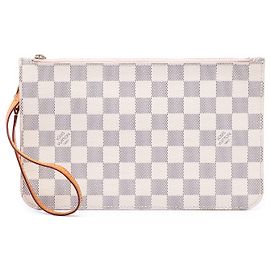Pouch Louis Vuitton White Damier Azur Neverfull MM