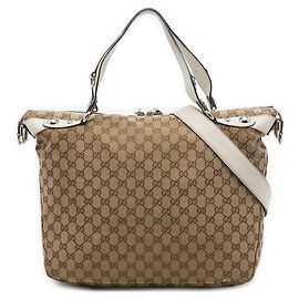 Gucci Beige GG Canvas Icon Bit Satchel