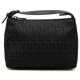 Fendi Handtasche aus schwarzem Zucchino-Canvas
