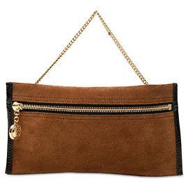 Pochette Gucci Rajah en daim marron