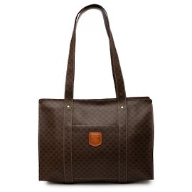 Céline Celine Brown Macadam Coated Canvas Tote
