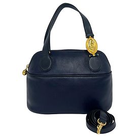 Autre Marque Sac à main Dior en cuir bleu avec poignée supérieure