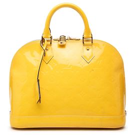 Louis Vuitton Yellow Monogram Vernis Alma PM