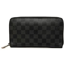 Portafoglio Louis Vuitton Black Damier Graphite Zippy Organizer