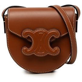 Céline Celine Brown Mini Calfskin Cuir Triomphe Besace Crossbody