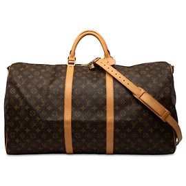 Louis Vuitton Brown Monogram Keepall Bandouliere 60