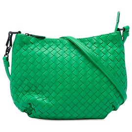 Borsa a tracolla Bottega Veneta in Nappa Intrecciato verde