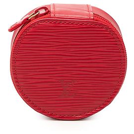 Louis Vuitton Red Epi Ecrin Bijoux Travel Jewelry Case