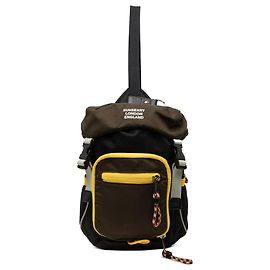 Bolsa Tiracolo Burberry Leo em Nylon Tricolor Preto