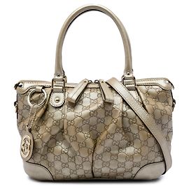 Borsa Gucci Gold Guccissima Sukey Satchel