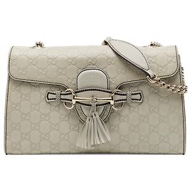 Borsa a tracolla Gucci Brown Medium Guccissima Emily