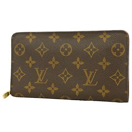 Louis Vuitton Brown Monogram Zip Long Wallet