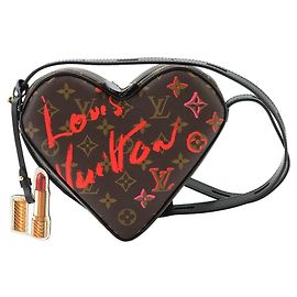 Louis Vuitton Monogram Sac Coeur Falling in Love Heart Shoulder Handbag