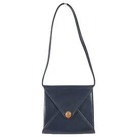 Hermès Sac cabas et sac à épaule Hermes Vintage en cuir bleu marine