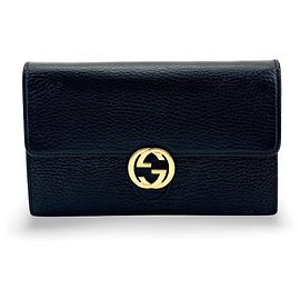 Gucci Interlocking Wallet on Chain Leder-Portemonnaie