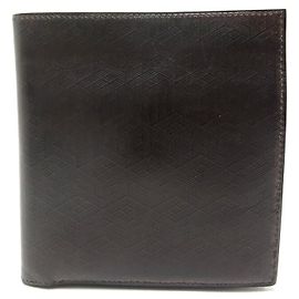 Hermès CARTERA VINTAGE HERMES MONEDERO DE CUERO GOFRADO MARRÓN WALLET
