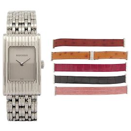 MONTRE BOUCHERON REFLET SMALL 29 MM ACIER + 5 BRACELETS QUARTZ LADY WATCH