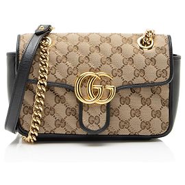 Sac à rabat Small GG Marmont en toile GG Matelassé Gucci