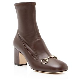 Gucci Leder- Stiefeletten Horsebit - Größe 7 / 37