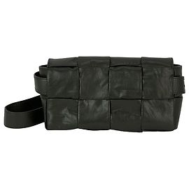 Bottega Veneta Intreccio Cassette Gürteltasche aus Kalbsleder Dunkelgrün