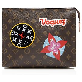 Louis Vuitton Limited Edition Monogram Canvas Patches Toiletry Pouch 26