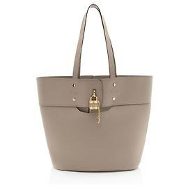 Chloé Borsa Tote media Aby Lock in pelle di vitello grana Chloe