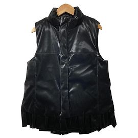 Autre Marque Double Standard Clothing Faux Leather Down Vest
