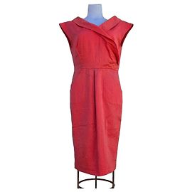 Christian Dior Vestido ajustado Dior em algodão coral vintage