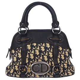 Christian Dior Vintage CD Satchel Diorissimo Canvas