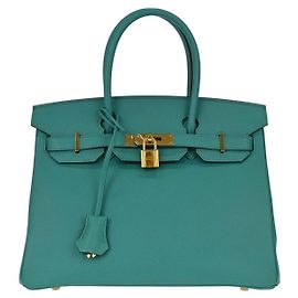 Hermès Hermes Birkin Green Epsom mit Gold Hardware 30