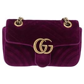 Gucci GG Marmont Matelassé Velvet Small