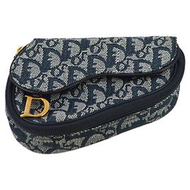 Christian Dior Saddle Zip Diorissimo Canvas