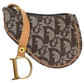 Monedero con cremallera Christian Dior Vintage Saddle Diorissimo Canvas Mini