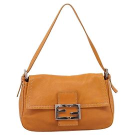 Bolsa Fendi Selleria Baguette em couro