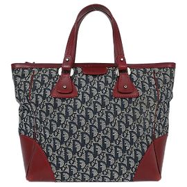 Christian Dior Vintage Trotter Zip Diorissimo Canvas Medium