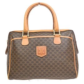 Céline Celine Boston Triomphe XL Coated Canvas Small