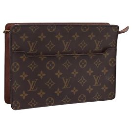 LOUIS VUITTON Monogram Pochette Homme Clutch Bag M51795 LV Auth 205336A