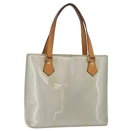 LOUIS VUITTON Monogram Vernis Houston Hand Bag Gris M91053 LV Auth 207572