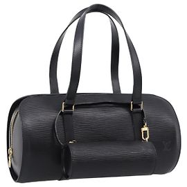 Bolso de mano LOUIS VUITTON Epi Soufflot Negro M52222 LV Auth 203679V